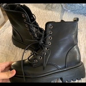 Black & Chunky Combat Boots